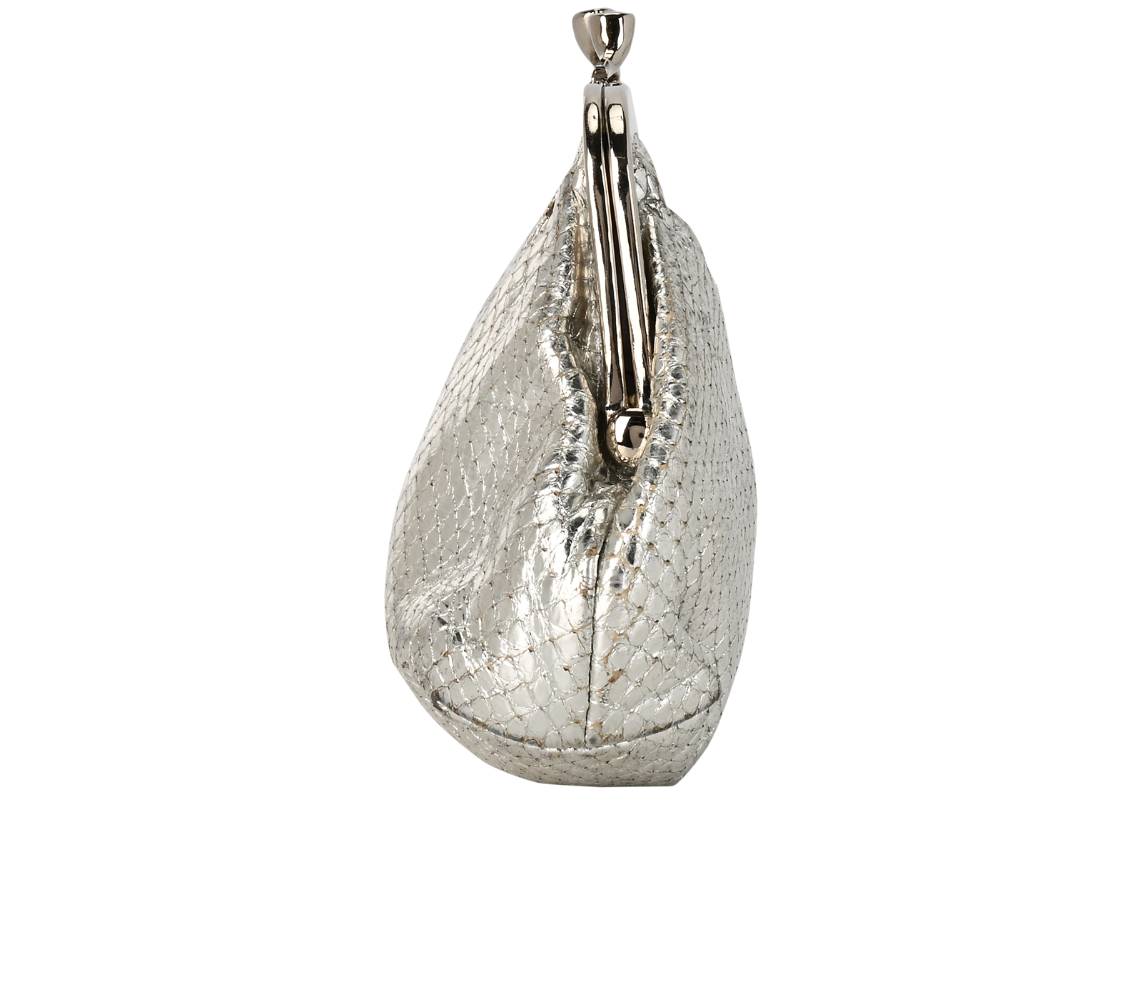 Dolce & Gabbana Embossed Kiss-Lock Coin Purse, &pound;80, Accessories, Silver, Leather, Bottom view